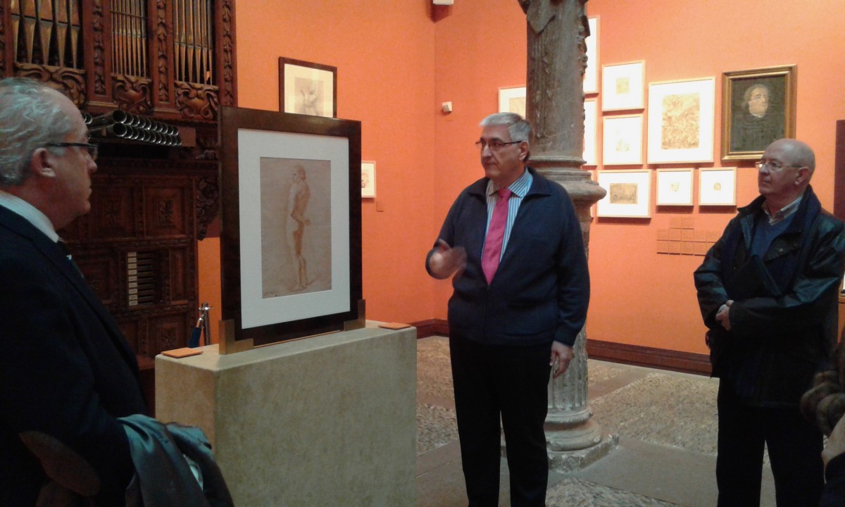 Visita a la exposición de la Real Academia de nobles y bellas artes de San Luis en el Patio de la Infanta de Zaragoza