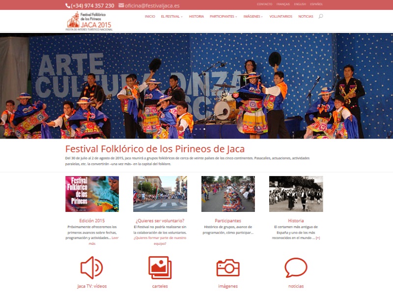 Creación de web del Festival Folklórico