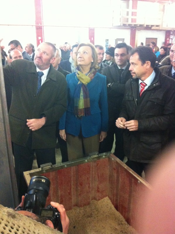 Luisa F. Rudi visita la planta de biomasa de Ansó